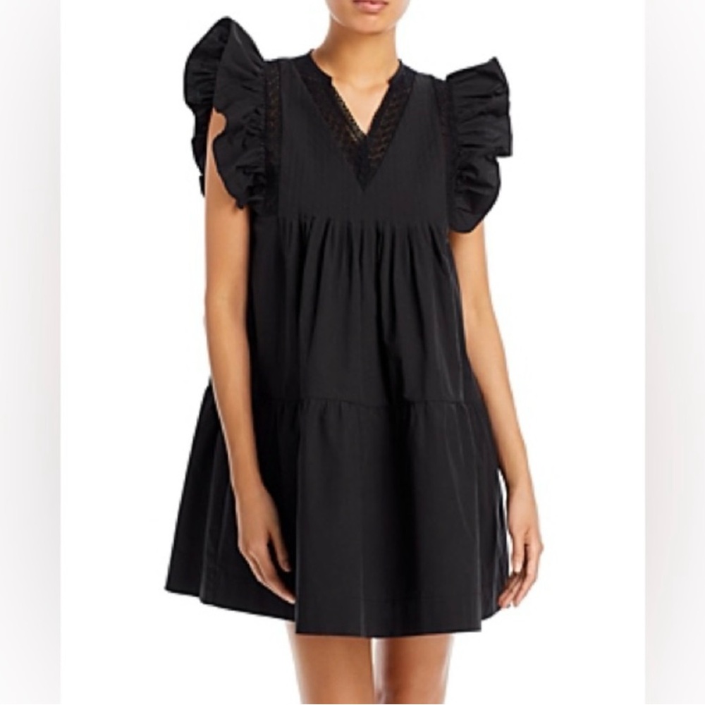 Aqua Flutter Sleeve Dress Size Small